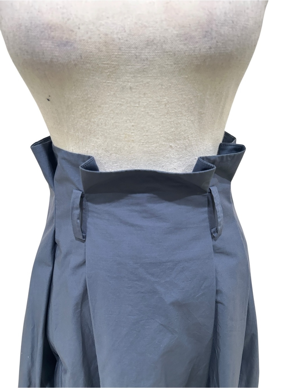 NWT COS Slate Blue handkerchief Asymmetrical hem high Waist poplin Skirt size 6 - Picture 4 of 9